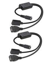 5-25V DC to DC Buck Converter,5.5mm 2.1mm Female to Dual USB Type 5521 to A C