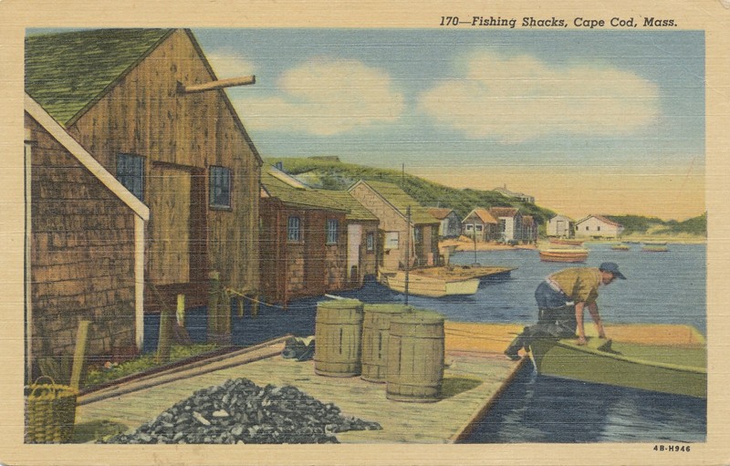 MA CAPE COD - FISHING SHACKS - postcard #176