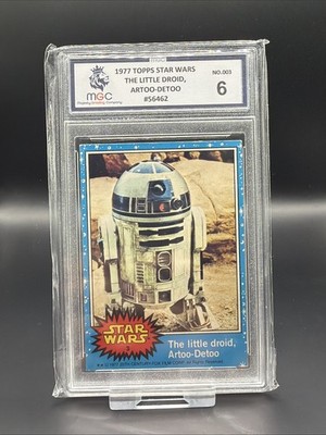 PSA 4 VG-EX 1977 TOPPS STAR WARS CARD R2-D2 THE LITTLE DROID ARTOO-DETOO #3 VTG 