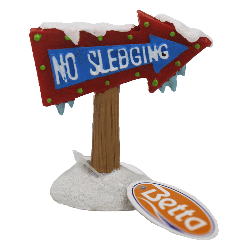 Betta Choice No Sledging Sign Aquarium Ornament