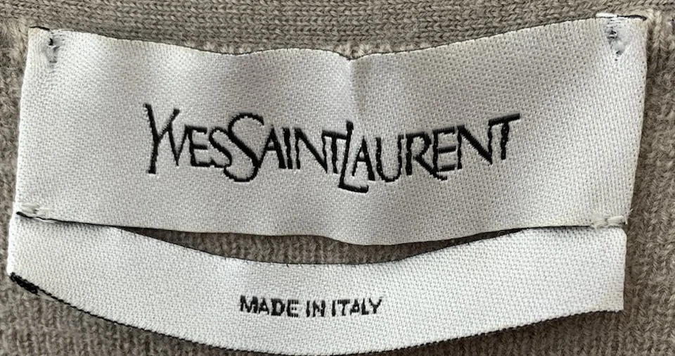 Yves Saint Laurent кардиган свитер сделано в Италии размер XS/S серый на пуговицах #Z40 - Изображение 4 из 4