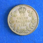 1934 Canada 10 cent coin - Canadian dime 80% silver -George V