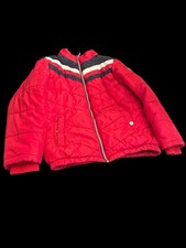 Tommy Hilfiger Youth Jacket Medium 10-12 Red White Blue Puffer, See Third Pic