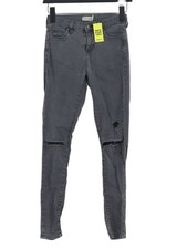 Topshop Women's Jeans W 26 in Black Cotton with Elastane, Polyester Skinny