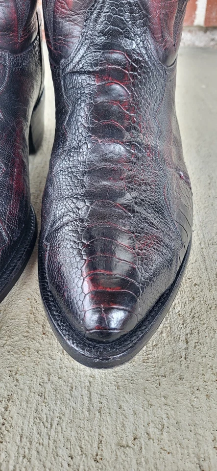 Botas Lucchese exóticas Lucchese pierna de avestruz para hombre 13 D Lucchese 2000 hechas a mano Foto 4 de 4