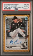 2020 Bowman Draft - Chrome Autographs Garrett Crochet #CDA-GC Gold Wave  /50 