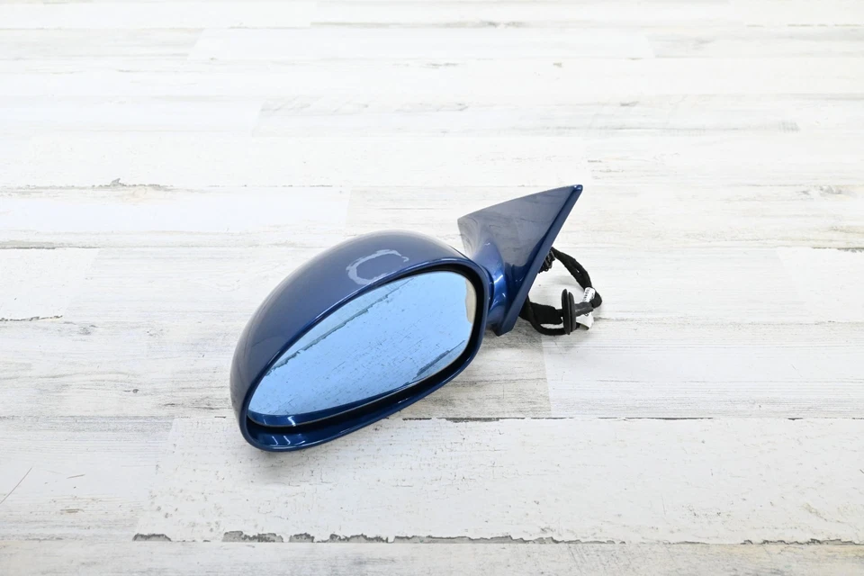 Левое зеркало заднего вида со стороны водителя для BMW E46 M3 2001-2006 годов выпуска в сборе синее 364 от оригинального производителя - Изображение 2 из 4