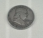 1960 Franklin Half Dollar 90% Silver $0.50 Philadelphia Circulated Coin