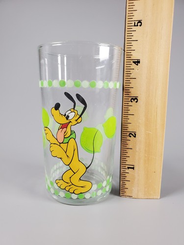 Vintage Walt Disney Pluto w/ Green Limes 4.25" Drinking Glass Tumbler - Picture 5 of 6
