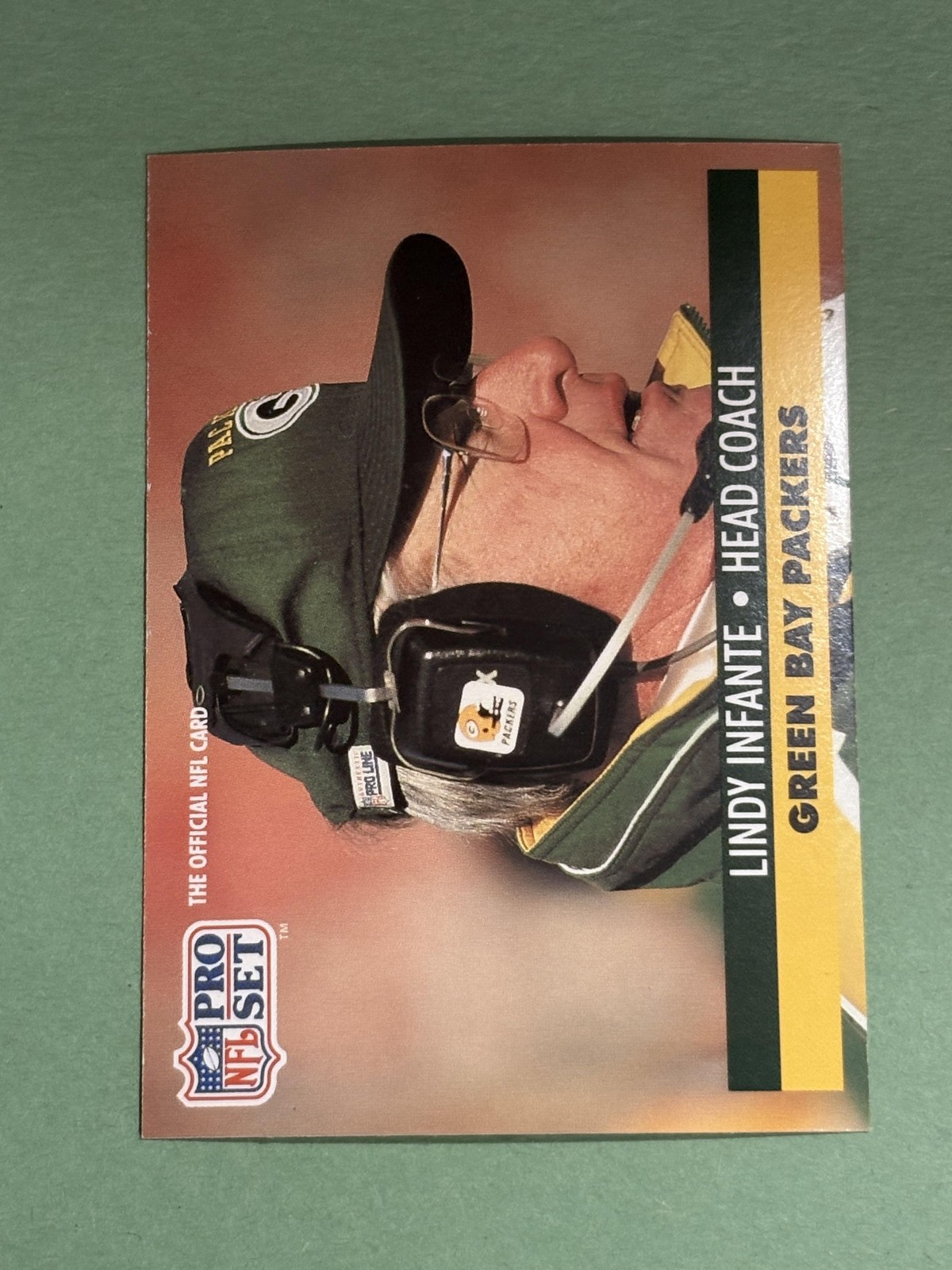 Lindy Infante 1991 Pro Set Green Bay Packers #162 AA978