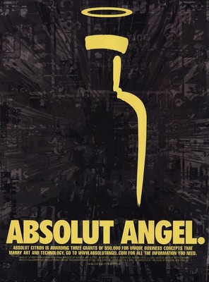 1999 Absolut Vodka: Angel Vintage Print Ad
