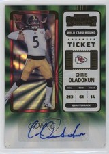 2022 Panini Contenders Ticket Wild Card Round Chris Oladokun Rookie Auto RC 0r5c. rookie card picture