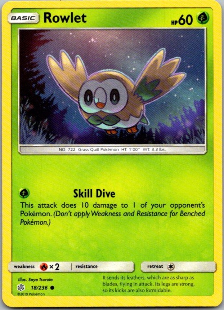 Rowlet Common Near Mint SM12 18/236