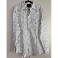 Bonobos Jetsetter Dress Shirt Mens 16.5 x 36 Standard Fit Lightning Bolt White