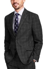 Kenneth Cole Reaction Mens Slim-Fit Ready Flex Suit Jacket 44S Charcoal NWT 275