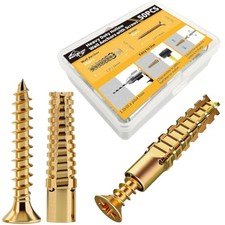 50 Pcs Wood Expansion Screws for Door Hinge Repair Size Medium Size Gold