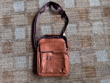 WEIXIER Mens Brown Shoulder Bag with Zip Clos...
