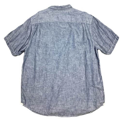Tommy Bahama Mens L Blue 100% Linen Short Sleeve Button Casual Swordfish Shirt - Picture 17 of 19