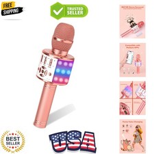 Karaoke Microphone for Adults, Wireless Bluetooth Microphone for Singing Port...