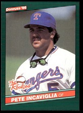 Pete Incaviglia 1986 Donruss The Rookies #23 Rangers MLB READ FREE SHIPPING