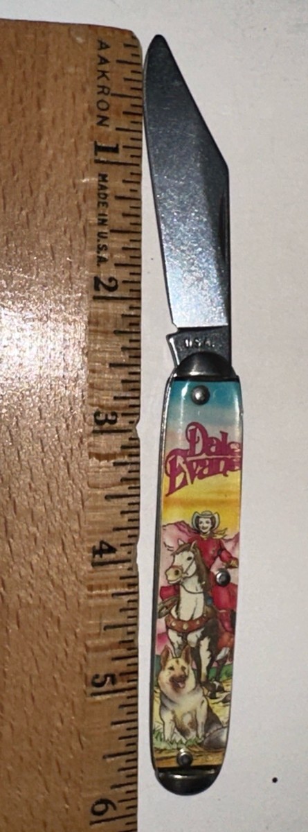 DALE EVANS Buttermilk and Bullet Single Blade Novelty Pocket Knife