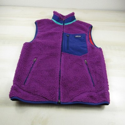 Patagonia Vest Mens Small Purple Classic Retro X Full Zip Outdoor