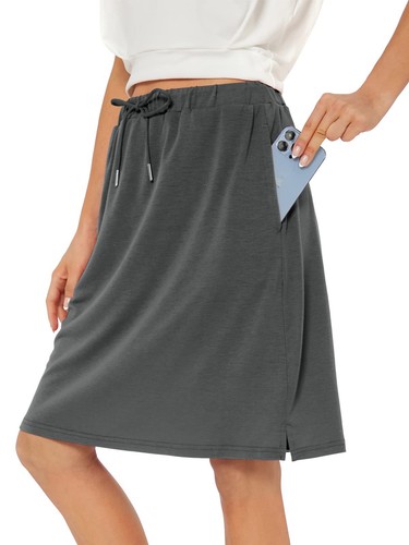 Tennis Skirts for Women with Pockets Golf Knee Length Skorts Athletic Sports ... - Picture 2 of 8
