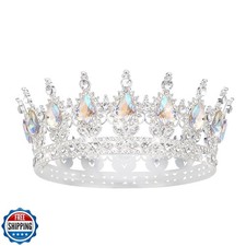 Queen Crown Rhinestone Wedding Crowns and Tiaras for Women Costume Party Hair