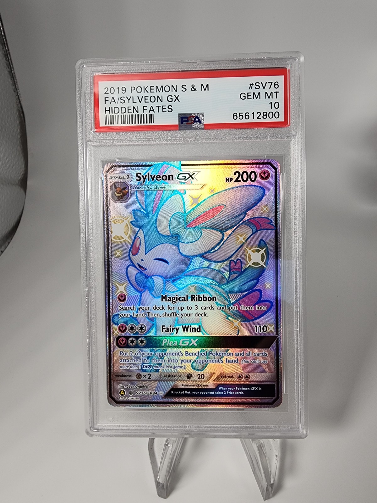 Pokemon Sylveon GX Hidden Fates Full Art #SV76 PSA 10 Gem Mint