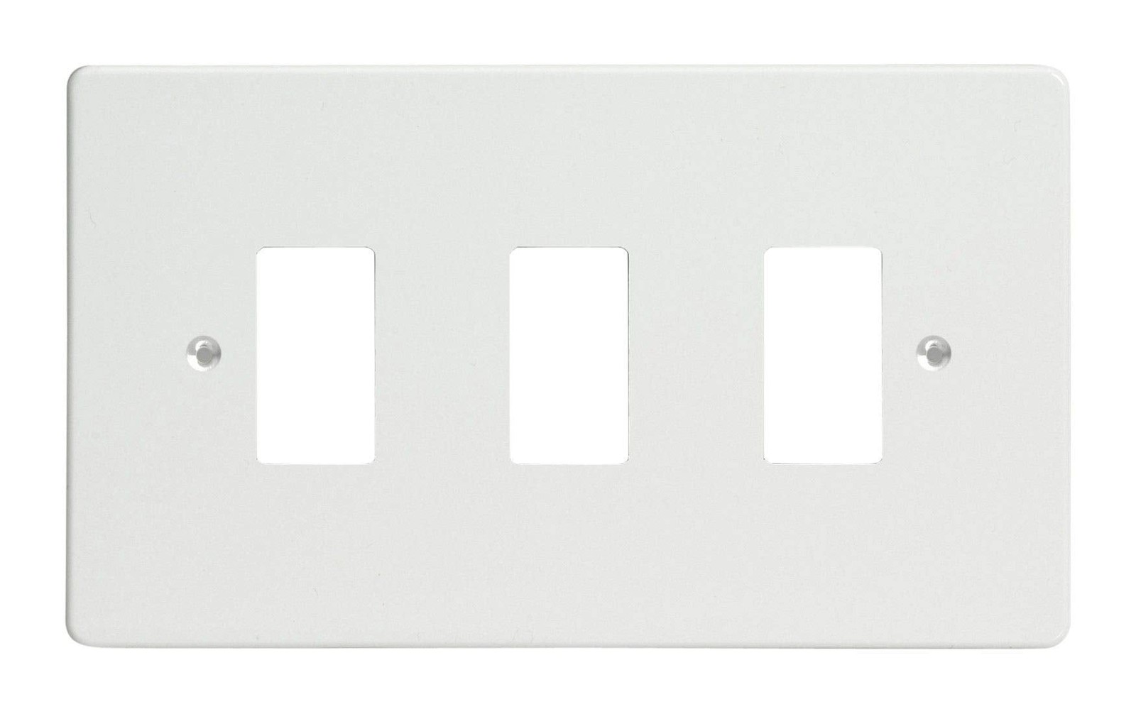 Varilight Powergrid Premium White XDQPG3-P 3-Gang Grid Plate (Twin Plate)