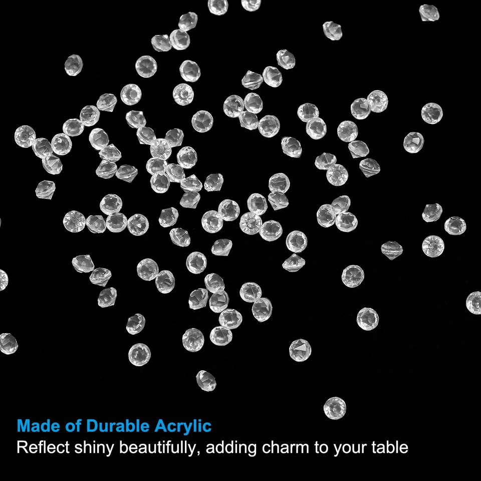 10000Pack Acrylic Wedding Diamonds 3mm Table Crystals Confetti Clear Foto 3 de 4