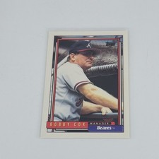 1992 Topps Baseball Card Bobby Cox Atlanta Braves #489
