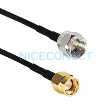 SMA Male to F Male Plug Straight Extension Connector Pigtail RG174 Coaxial Cable