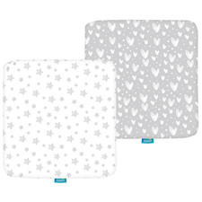 Square Playard/Playpen Fitted Sheets, Perfect for 36 X 36 Portable Playard, 2 Pa