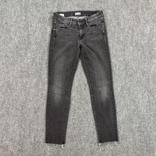 Mother Jeans Womens 26x26 Gray Mid Rise Looker Ankle Fray Rebels And Lovers