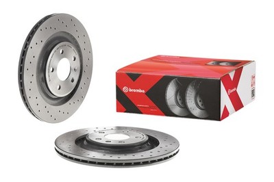 Brembo Xtra Rear Left or Right Drilled 330mm Brake Disc Rotor for Audi S4 S5