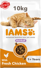 Hairball Dry Cat Food Chicken 10Kg Reduces Hairballs Adult Nutrition 5.50 per kilo