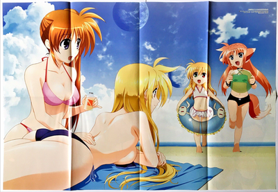Anime Poster Double Sided Bamboo Blade & StrikerS Nanoha Original Poster Art