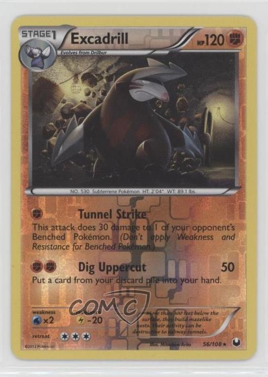 Excadrill Reverse Foil Pokemon Black & White Dark Explorers #56