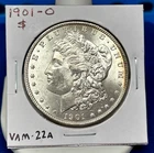1901-O Morgan Dollar - BU - VAM-22A - Deeply Lustrous - Lt. Toning