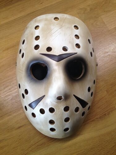 MASQUE EN RESINE DE JASON VOORHEES / VENDREDI 13 / NEUF - Picture 5 of 9