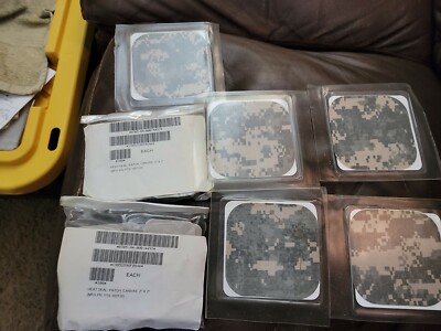 (2) Heat Seal Canvas Repair Patches, 2'' x 2'', 100pc.  PLUS 5 press on patches