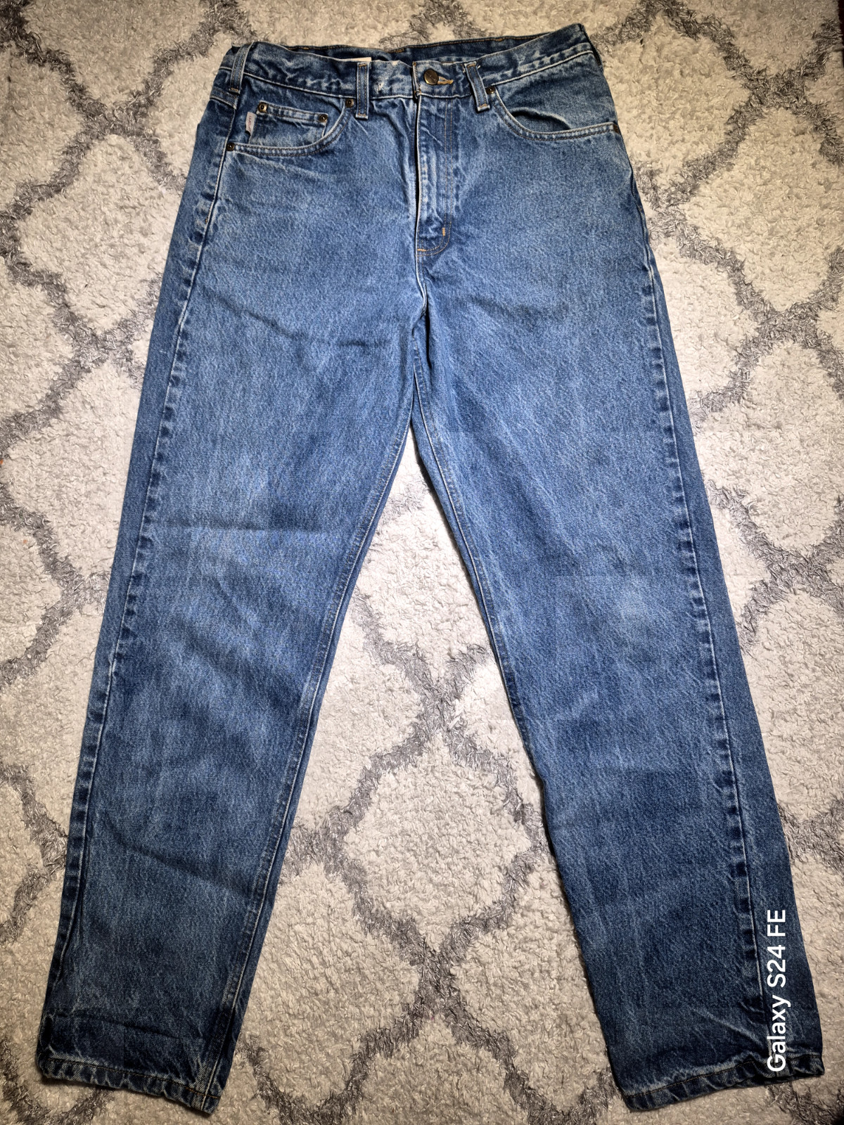 Carhartt B17 DST Relaxed Fit Tapered Leg Jeans Denim Pants Mens SZ 32 x 34