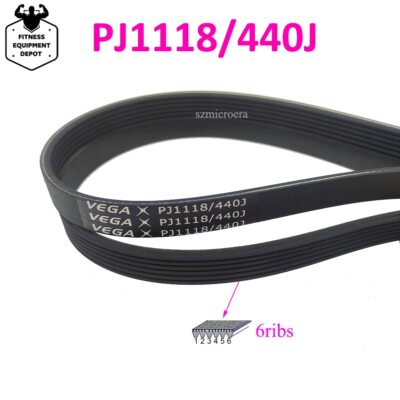2pcs VEGA V-Belt Rubber Belt PJ1118 440J Treadmill Belt Drive Belt