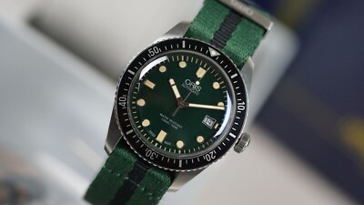 Oris Divers Sixty-five FULLSET green