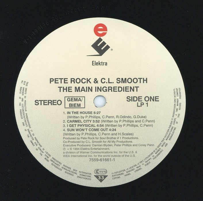 Pete Rock & C.L. Smooth - The Main Ingredient '94 2xLP EU