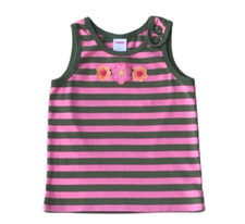 Gymboree Tropical Garden Girls Striped Tank Top Shirt Sz 4 4T NWT