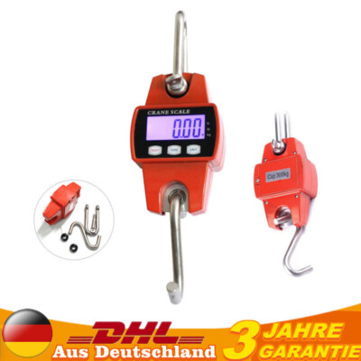 300kg/100g Kranwaage Zugwaage Hängewaage Lifterwaage Digital LCD Beleuchtung
