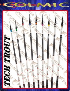 Canne Colmic TECH TROUT pêche à la truite PRO Force Carbon Colmic Sport Trout AZ.1 Canne de pêche à la truite ND