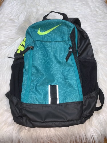 Nike Pro Adapt Backpack Teal Blue Neon Black Spell Out Logo Pockets | eBay